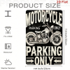 CIFbuy Classic Vintage Motorcycle Parking Sign 8x12 Inch Waterproof Rust Resistant 2D Flat Iron Metal Wall Decor For Home Bar Cafe Gara TikTok, TikTok