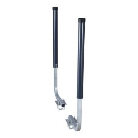 Boat Trailer Guides, 40 in/48 in Height Guide Poles, 2PCS High-Hardness Steel Trailer Guide-Ons, Adjustable Guide Poles with PVC Pipes, for Ski B