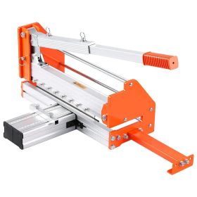 12 inch Vinyl Floor Cutter, 12mm Thick Laminate Flooring Cutter with Upgraded Labor-Saving Aluminum-Alloy Lever, Telescoping Support Plate