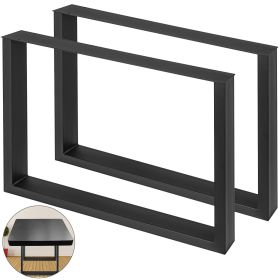 Set of 2 Steel Table Legs, 28''Height 35''Wide Dining Table Legs, Heavy Duty 3.1" Width Box Section Square Table Legs