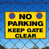 CIFbuy Vintage No Parking Keep Gate Clear Metal Sign" Heavy-Duty Iron Warning Plaque 8x12 Inch, Flat Wall Mount Decor For Home Garag Metal SignikTok