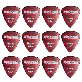 5Core Guitar Picks 12Pcs 0.96mm Celluloid Heavy Gauge Pick For Acoustic Electric Bass Guitar Natural Feel Warm Tone Puas Para Guitarra - G PICK H (Option: GPICKHR12PK)
