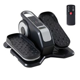 Compact Under-Desk Elliptical – Quiet Mini Pedal Exerciser with Adjustable Speed and LED Display (Color: Silver)