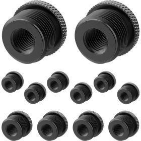 5 Core Mic Stand Adapter 12 Pieces 5/8 Male To 3/8 Female Screw Thread Conversion Connector For Microphone Stands Boom Arms Camera Tripod - MS AD (Option: 38Femaleto58MaleScrew)